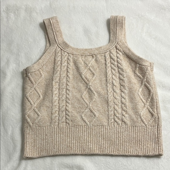 Jessica Simpson Light Tan Cable Knit Cardigan - Picture 7 of 8